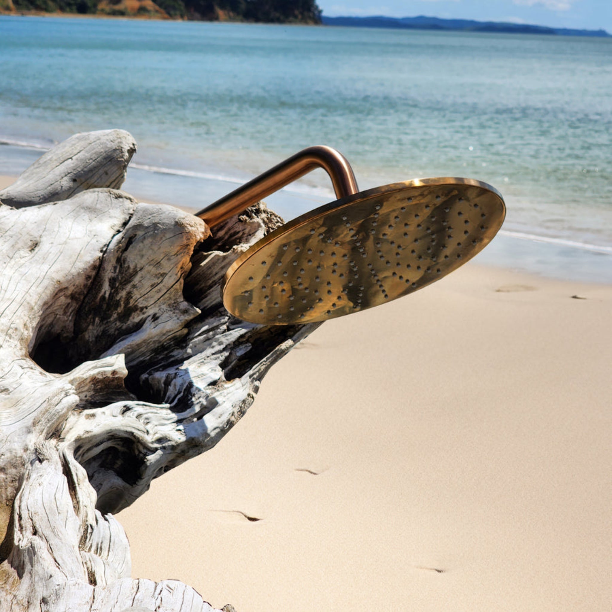 CODE ROUND SHOWER RAIN HEAD BRUSHED COPPER