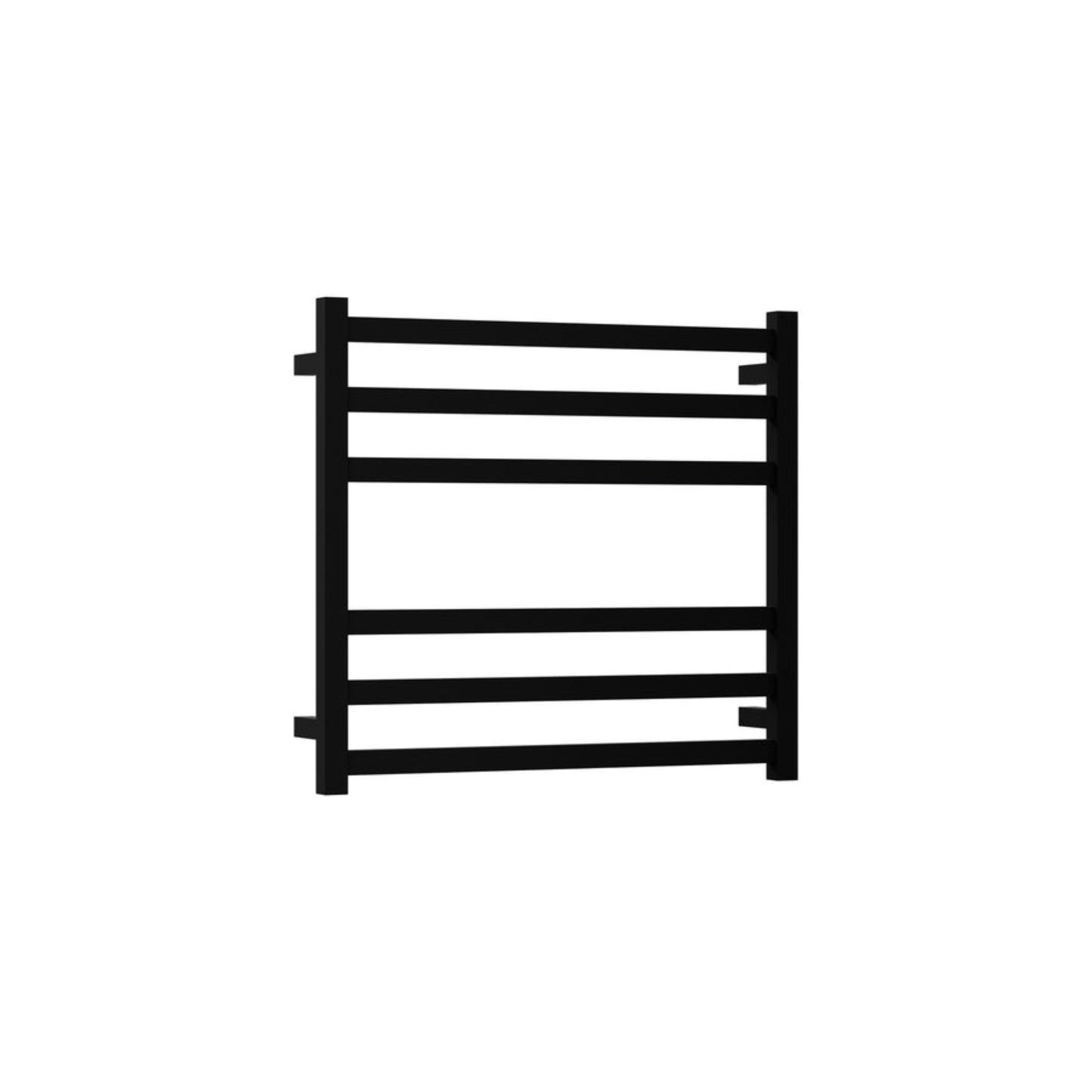 CODE SQUARE HEATED TOWEL LADDERS 600X650 MATTE BLACK