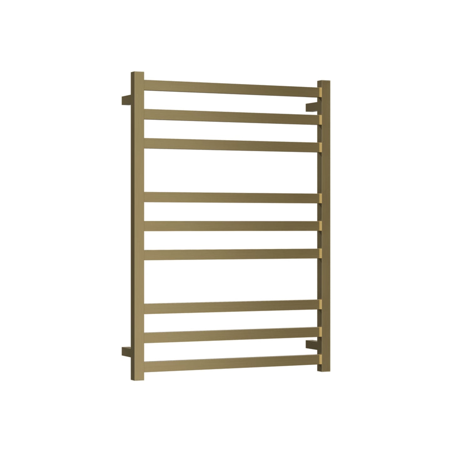 CODE SQUARE HEATED TOWEL LADDERS 900X650 BRUSHED BRASS