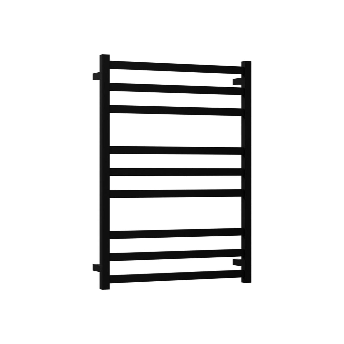 CODE SQUARE HEATED TOWEL LADDERS 900X650 MATTE BLACK