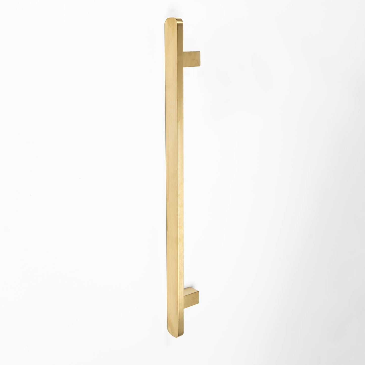 VERTICAL SQUARE HEATED SINGLE BAR BRUSHED BRASS
