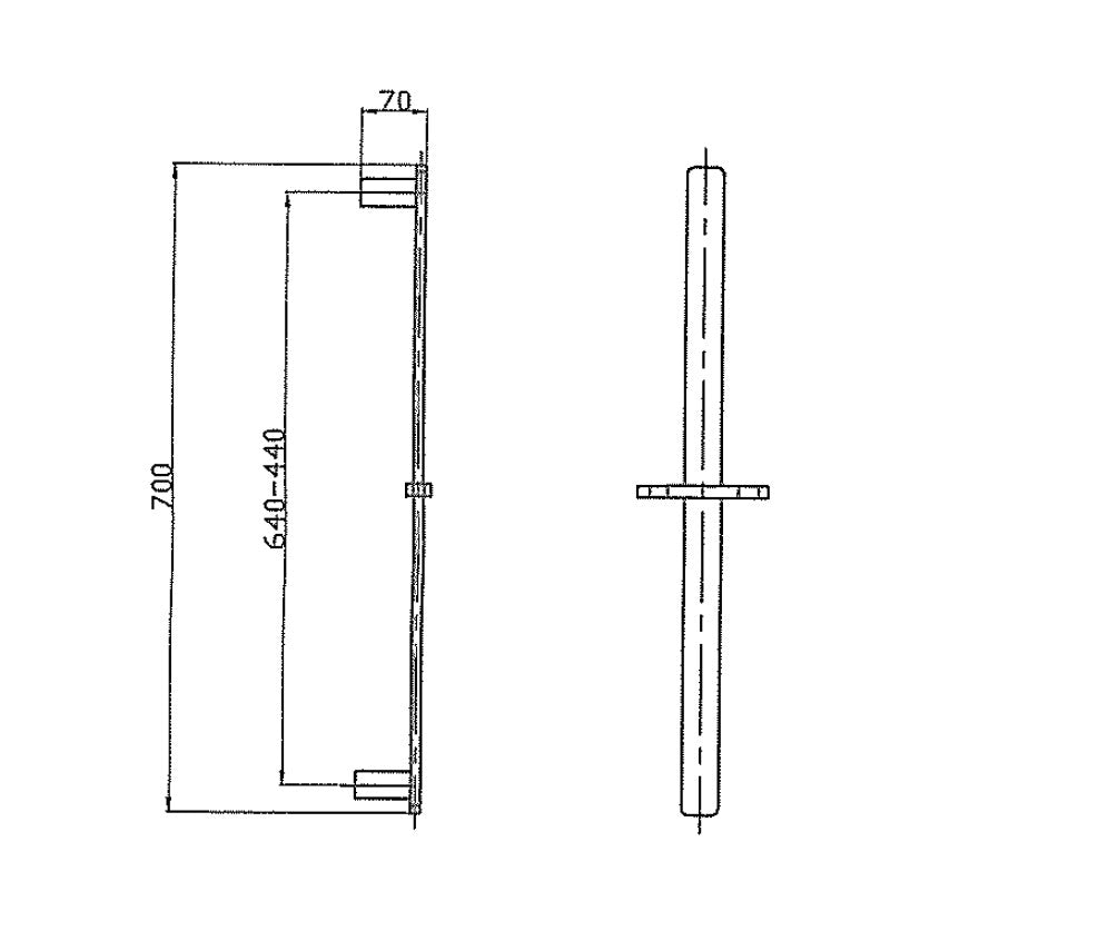 CODE PURE SQUARE LUXURY ADJUSTABLE SLIDE SHOWER