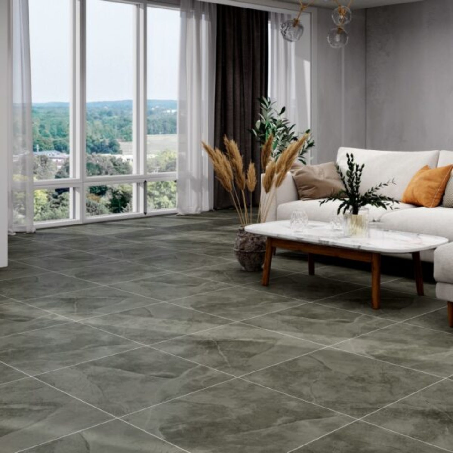 GRAPHITE CANYON LAPPATO INTERNAL TILES 600X600