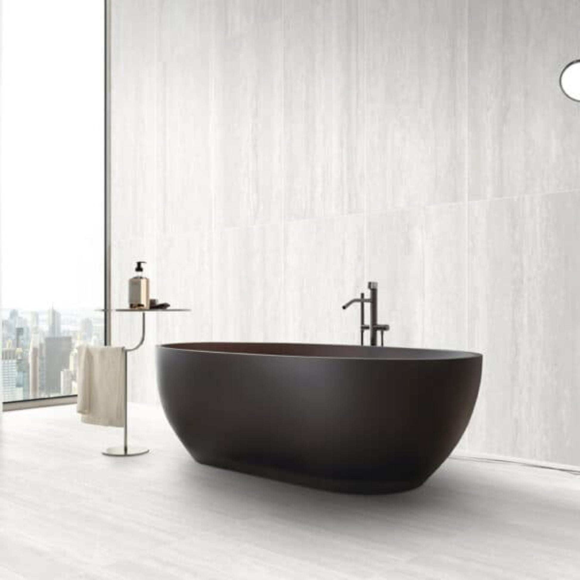 GREY TRAVERTINE IN OUT P2 P4 MATTE TILES 600X600