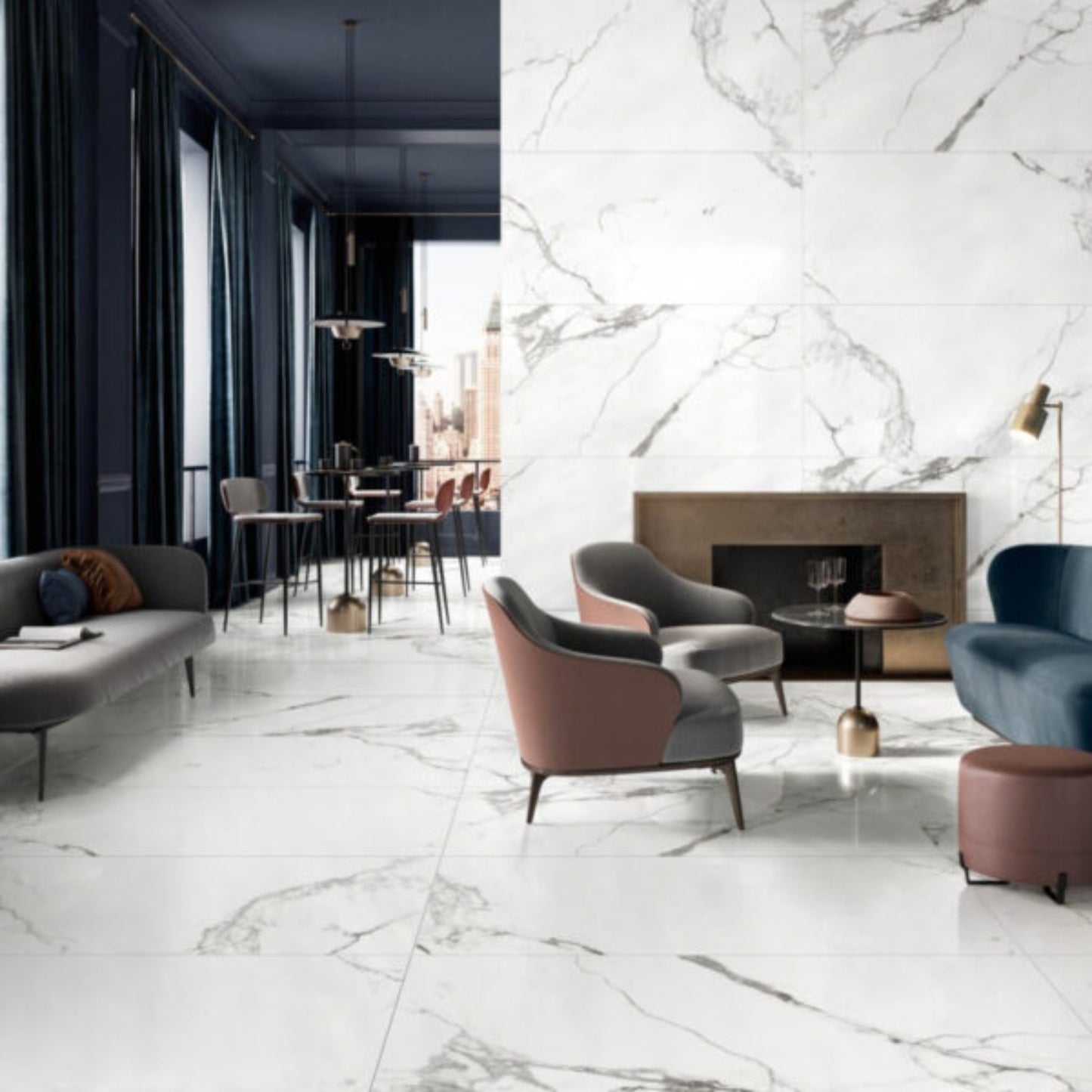 HERITAGE CARRARA POLISHED INTERNAL TILES 600X1200