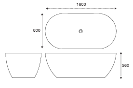 CODE VILLASTONE HALO 1600 FREESTANDING BATH RANGE WHOLESALE