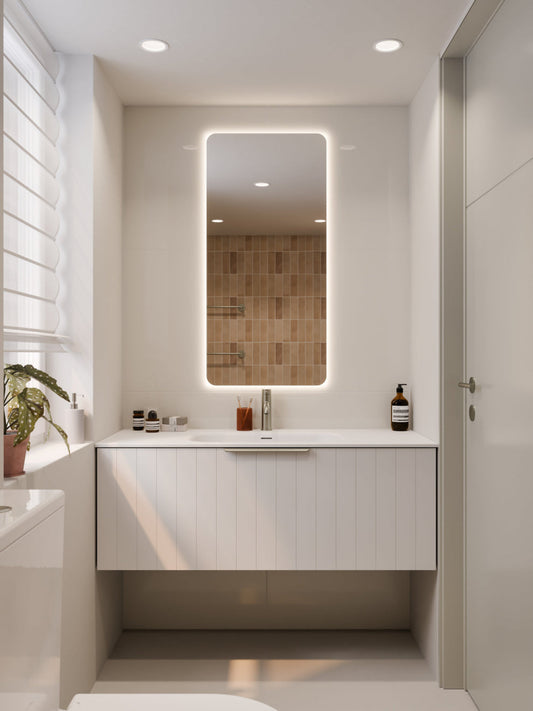 LINEARE 1200 COASTAL SINGLE DRAWER BATHROOM VANITY MATTE WHITE