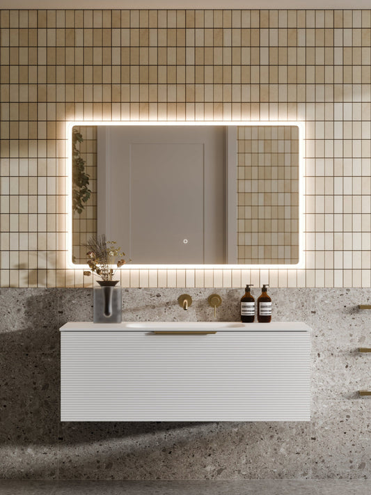 LINEARE 1200 ORCHARD SINGLE DRAWER BATHROOM VANITY MATTE WHITE