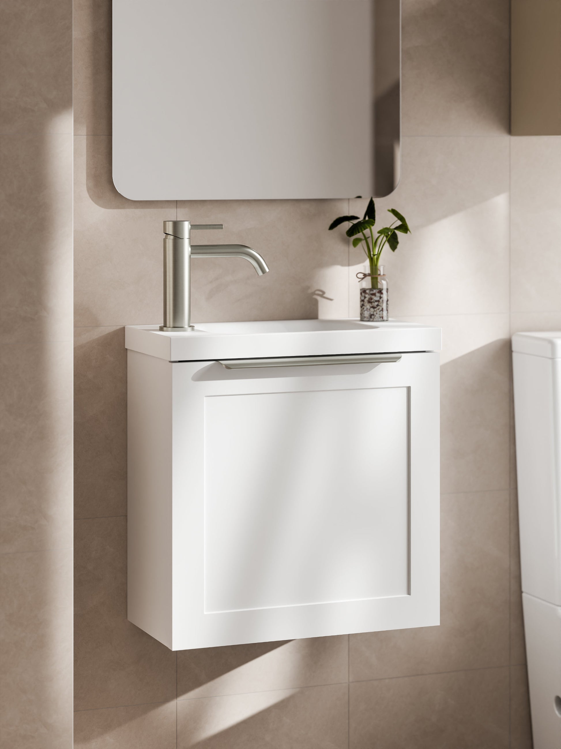 LINEARE 450 LOFT BATHROOM VANITY MATTE WHITE