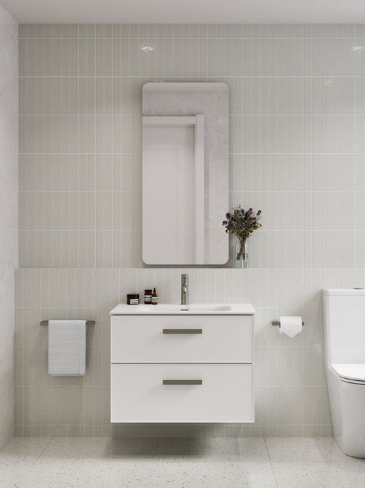 LINEARE 750 AXEL DOUBLE DRAWER BATHROOM VANITY MATTE WHITE