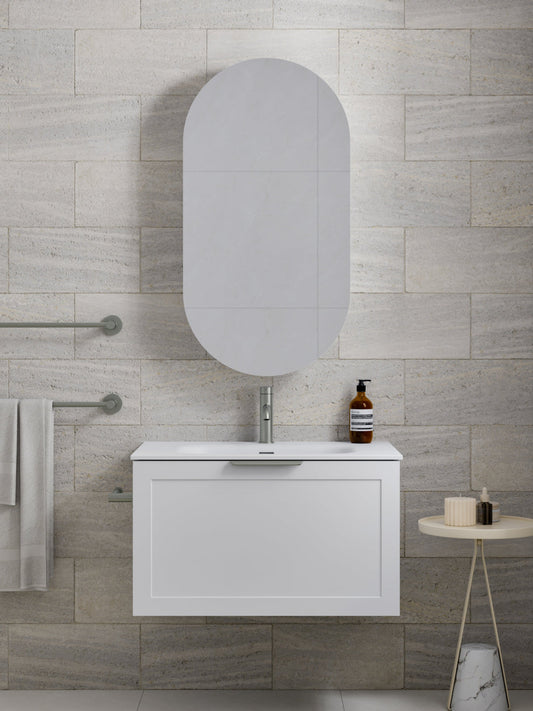 LINEARE 750 LOFT SINGLE DRAWER BATHROOM VANITY MATTE WHTIE