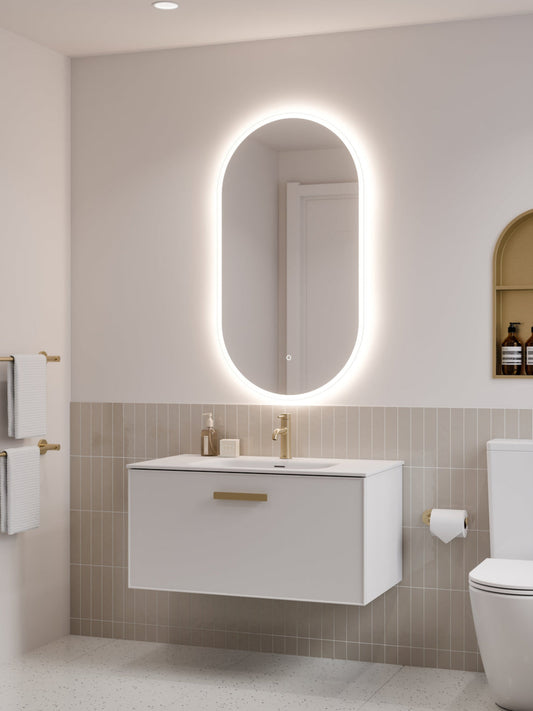 LINEARE 900 AXEL SINGLE DRAWER BATHROOM VANITY MATTE WHITE