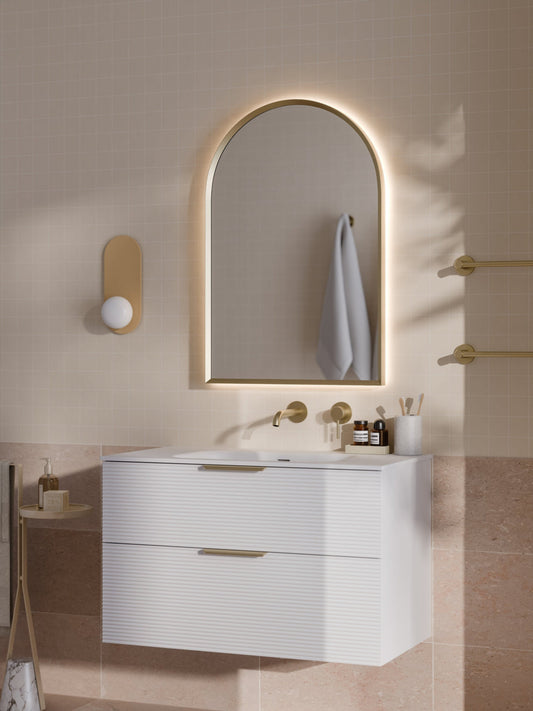 LINEARE 900 ORCHARD DOUBLE DRAWER BATHROOM VANITY MATTE WHITE