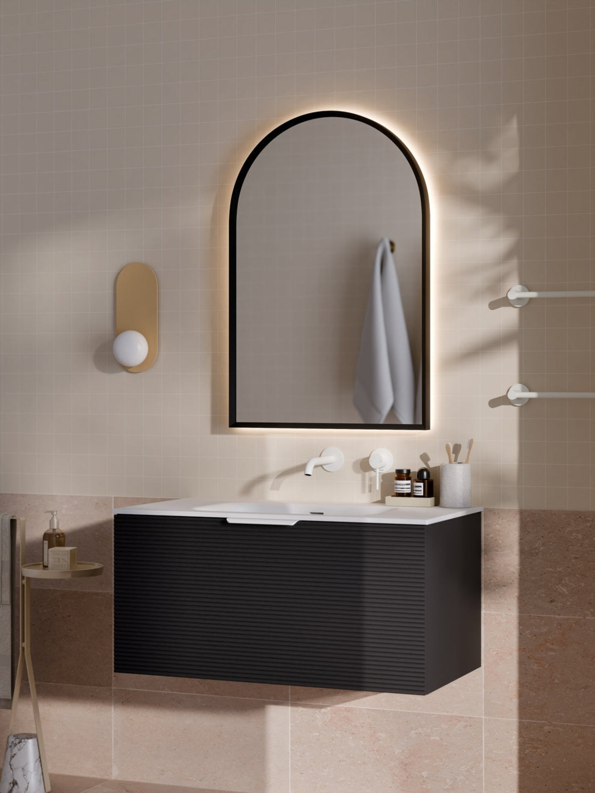 LINEARE 900 ORCHARD SINGLE DRAWER BATHROOM VANITY MATTE BLACK