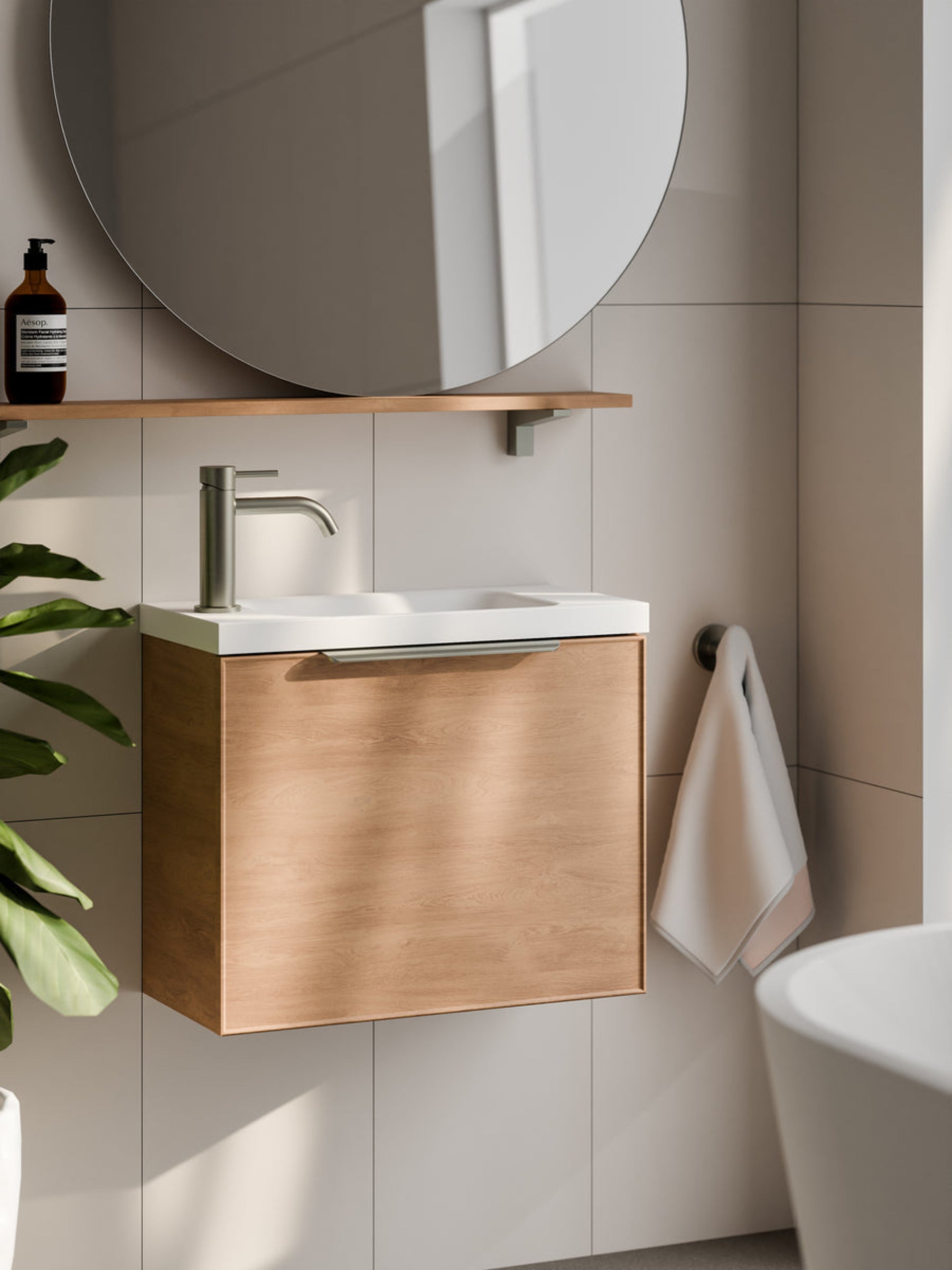 LINEARE AXEL 550 BATHROOM VANITY DEVON OAK