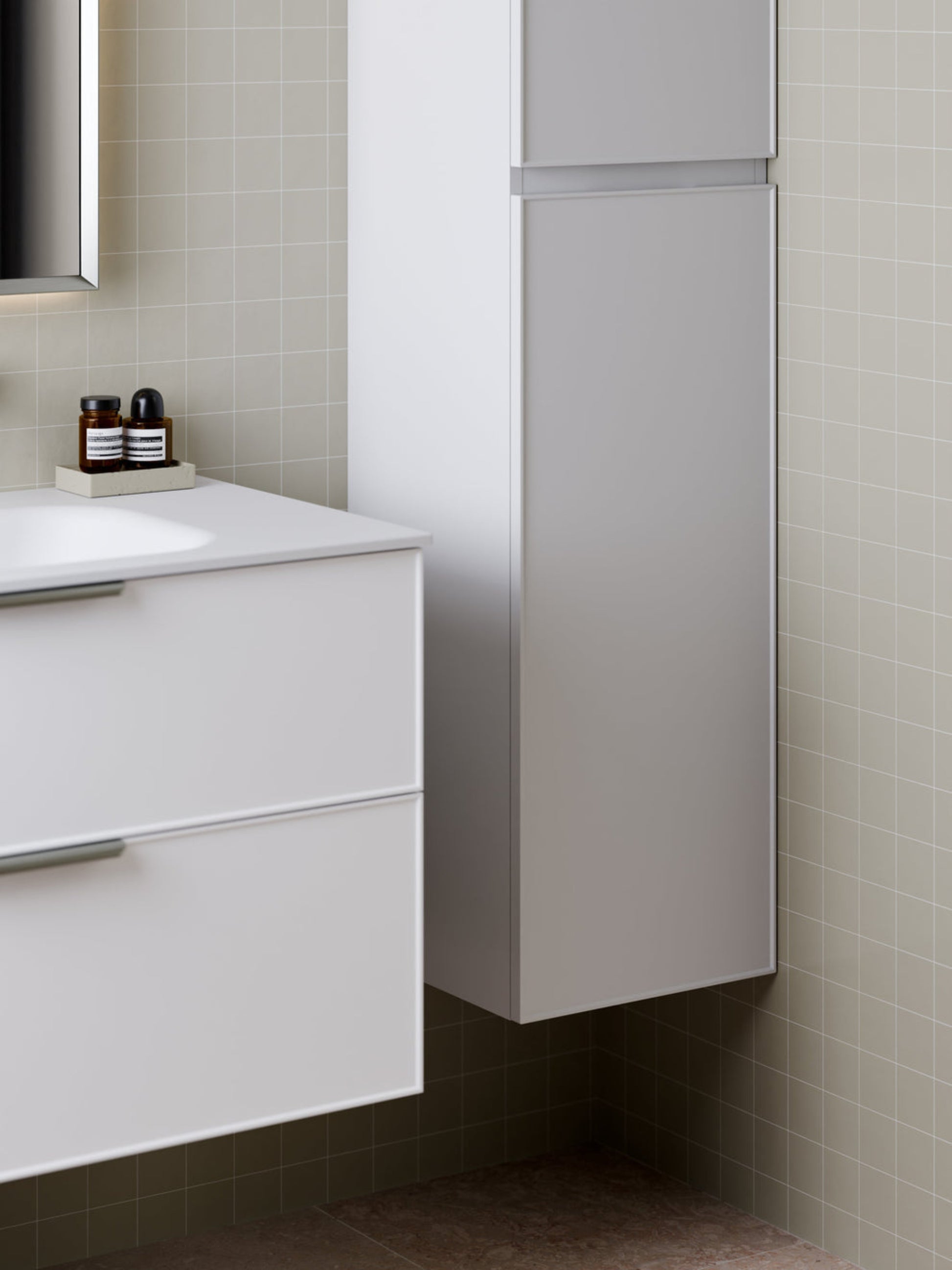 LINEARE BATHROOM AXEL TOWER CABINET MATTE WHITE