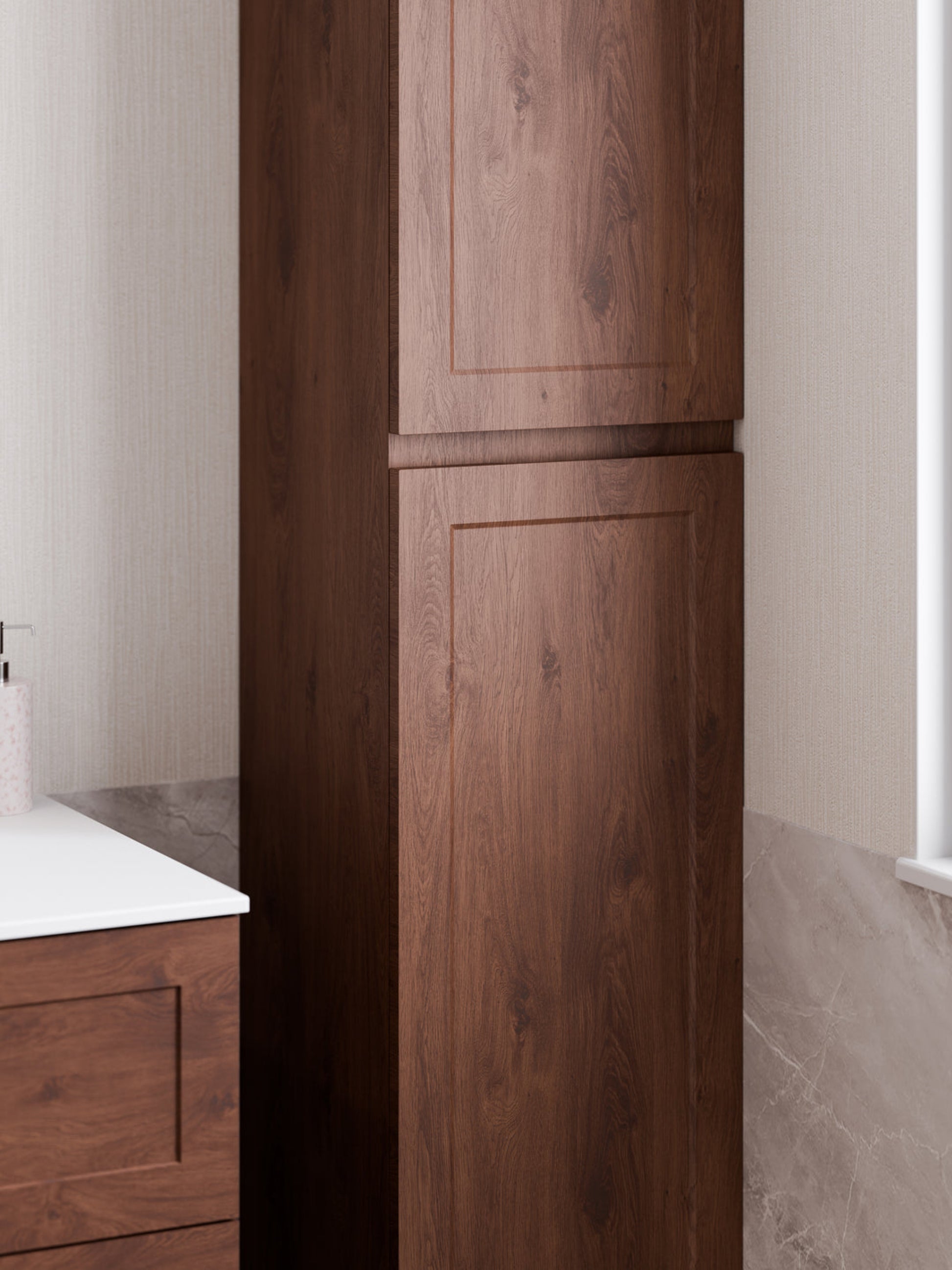 LINEARE BATHROOM LOFT TOWER CABINET WALNUT