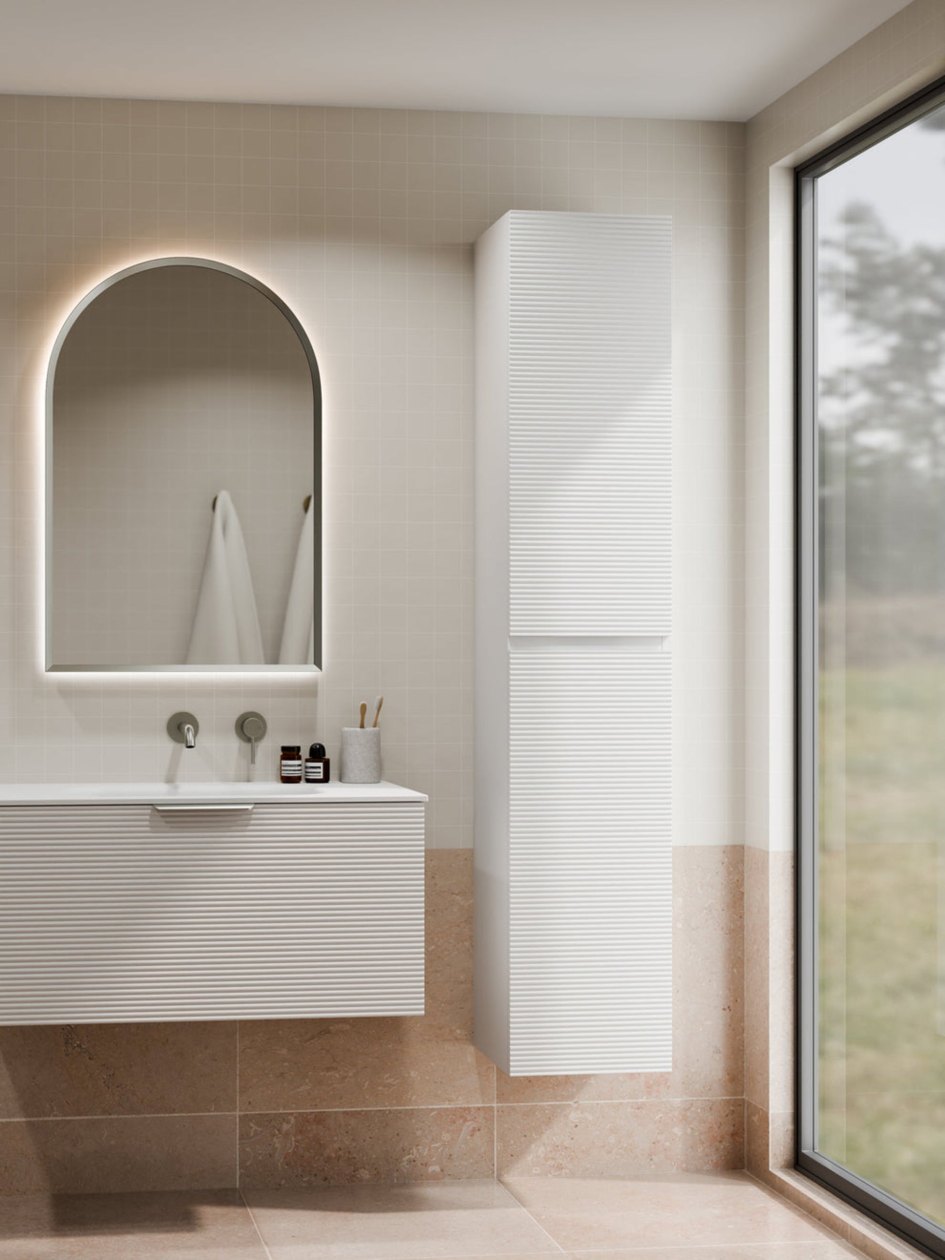 LINEARE BATHROOM ORCHARD TOWER CABINET MATTE WHITE