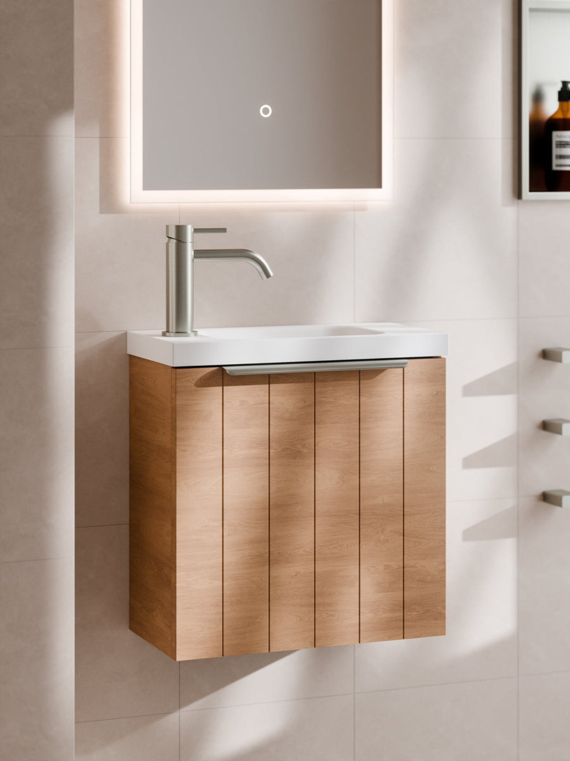 LINEARE COASTAL 450 BATHROOM VANITY DEVON OAK