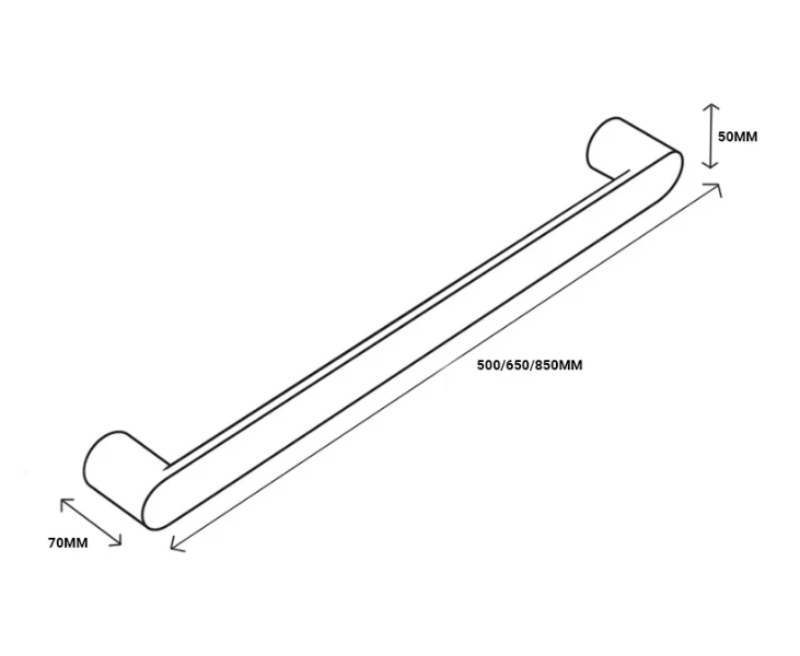CODE LAMONE ROUND HEATED SINGLE BARS 850MM - 7 COLOUR OPTIONS
