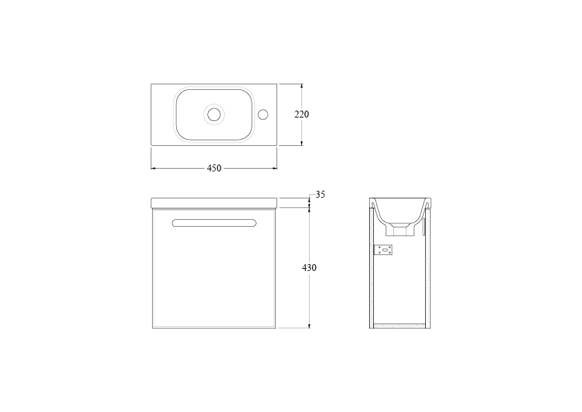 LINEARE AXEL 450 VANITY WHOLESALE