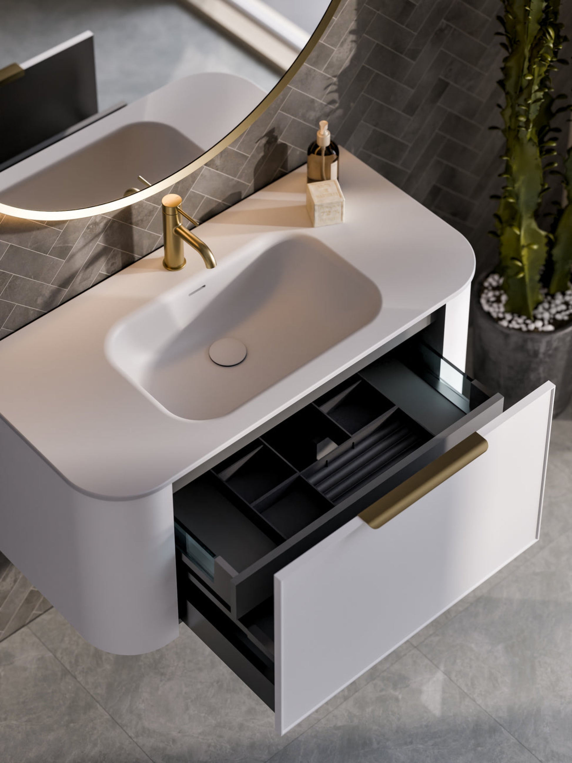 NATURE 1000 AXEL BATHROOM VANITY MATTE WHITE