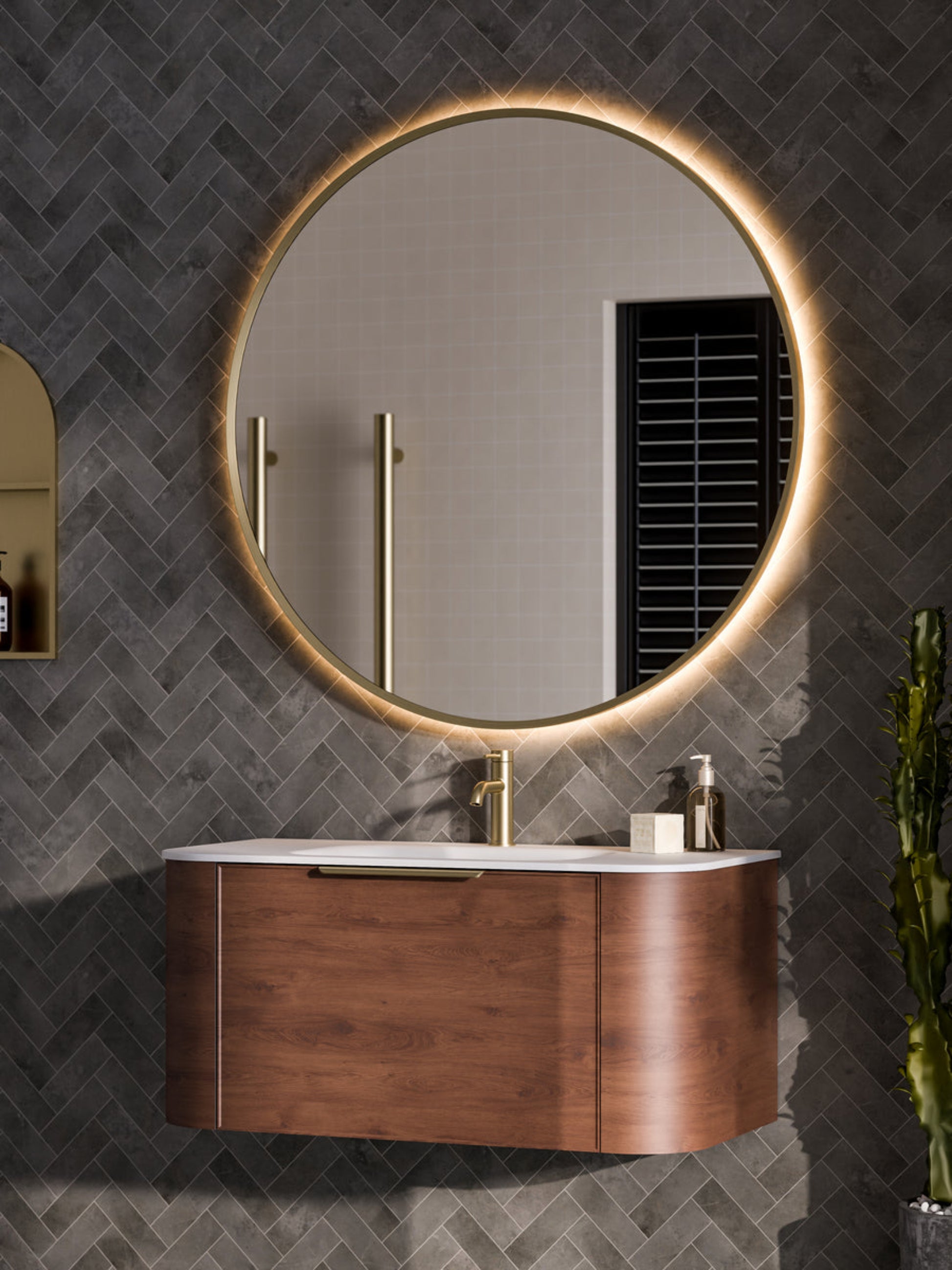 NATURE 1000 AXEL BATHROOM VANITY WALNUT