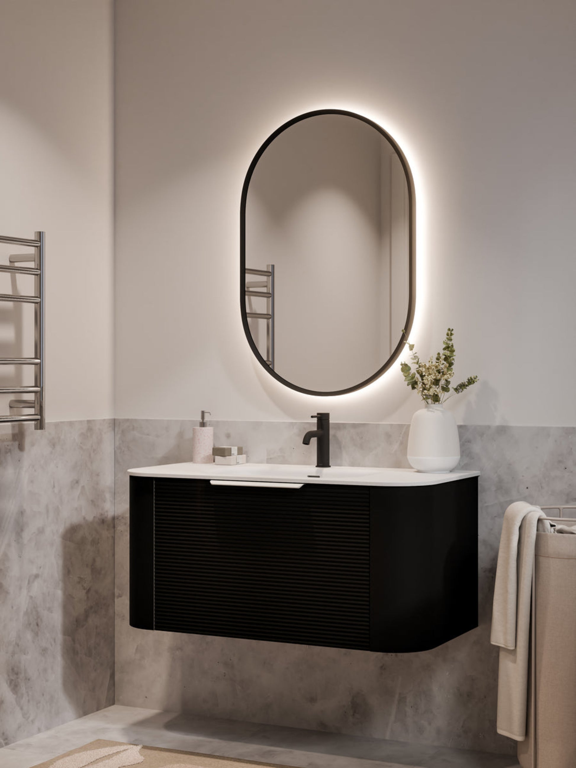 NATURE 1000 ORCHARD BATHROOM VANITY MATT BLACK