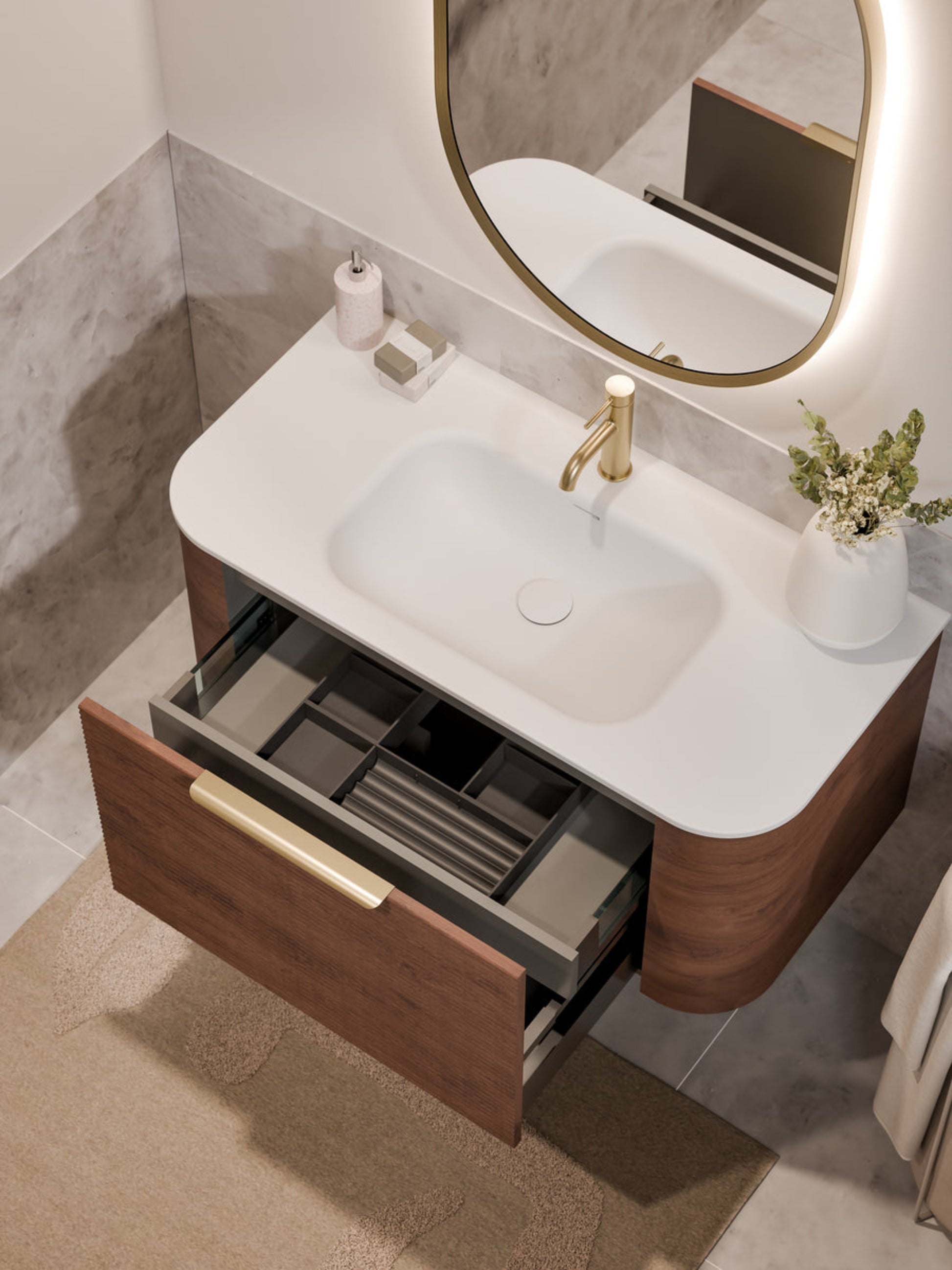 NATURE 1000 ORCHARD BATHROOM VANITY WALNUT