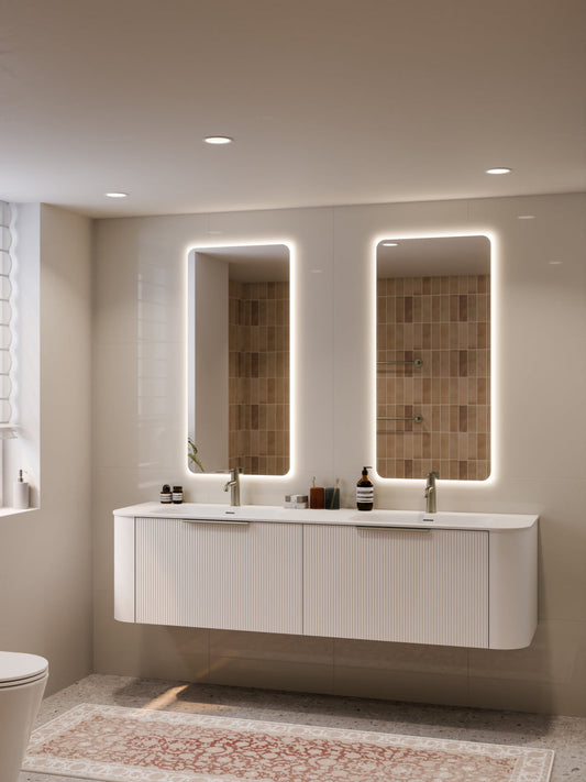 NATURE 1800 PILLAR BATHROOM VANITY RANGE MATTE WHITE