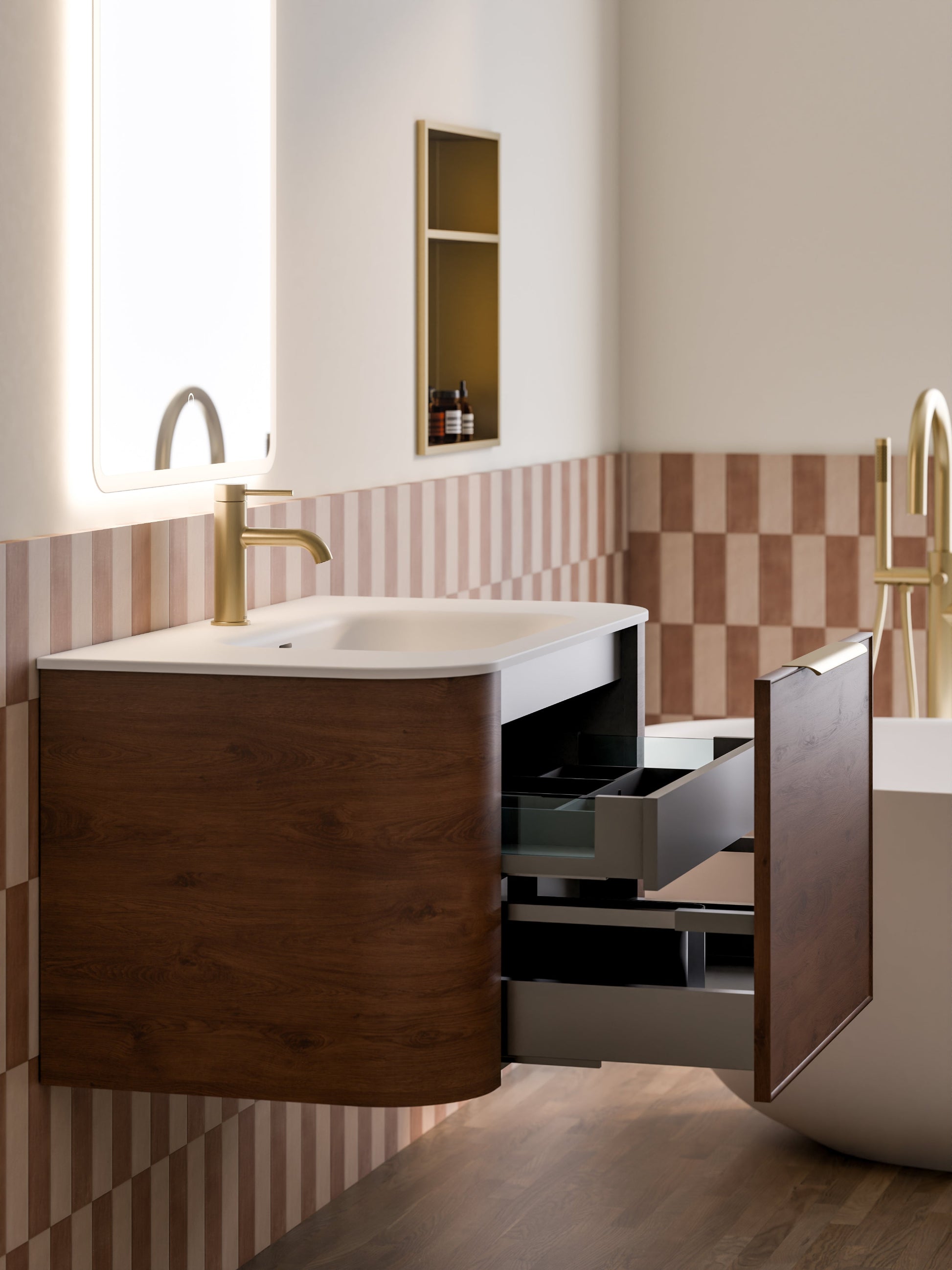 NATURE 900 AXEL BATHROOM VANITY WALNUT