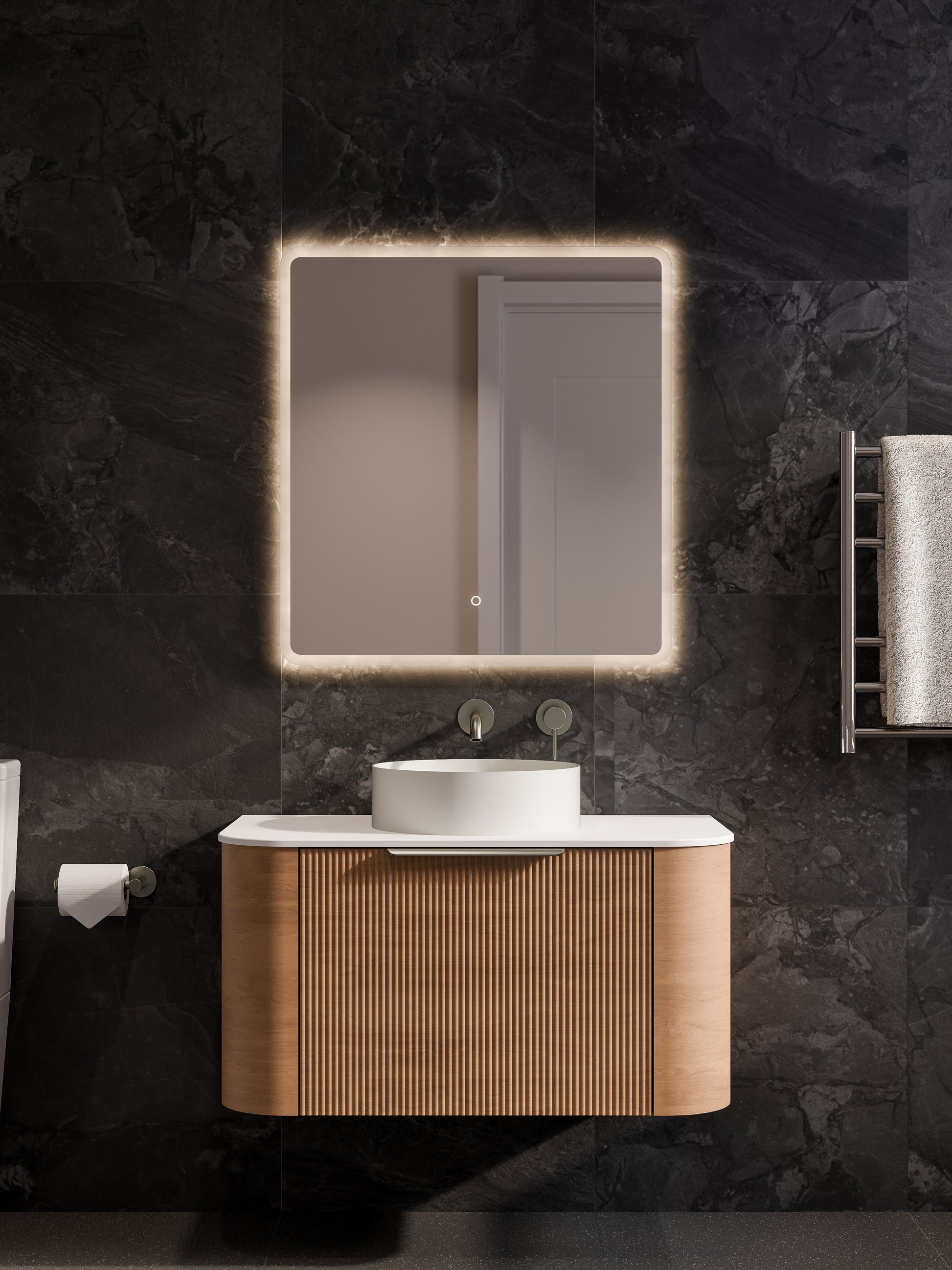 NATURE 900 PILLAR VANITY RANGE - SOLID SLAB TOP