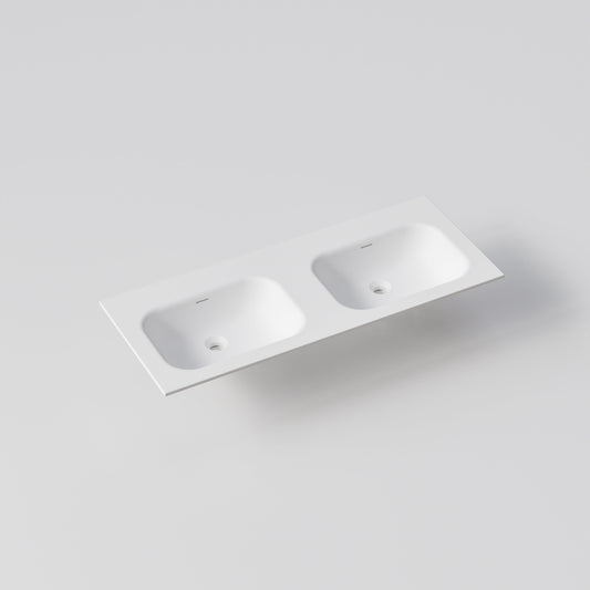 NAVARRA 1200 DOUBLE VANITY SINK TOP MATTE WHITE