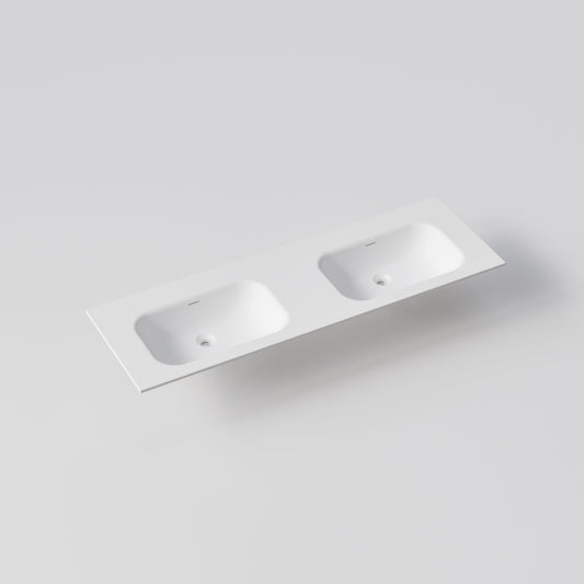 NAVARRA 1500 DOUBLE VANITY SINK TOP MATTE WHITE