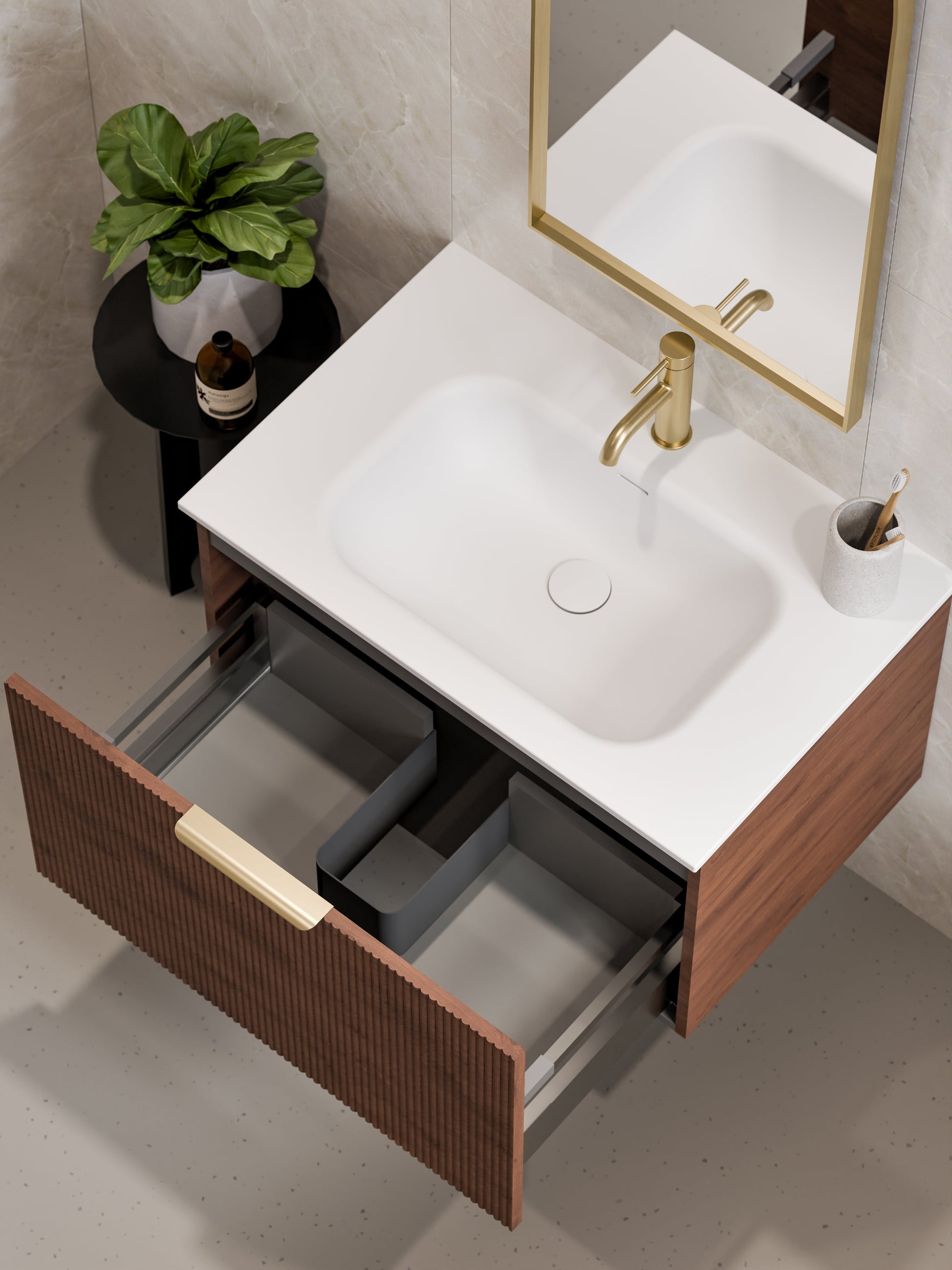 NAVARRA 750 VANITY SINK TOP WHITE