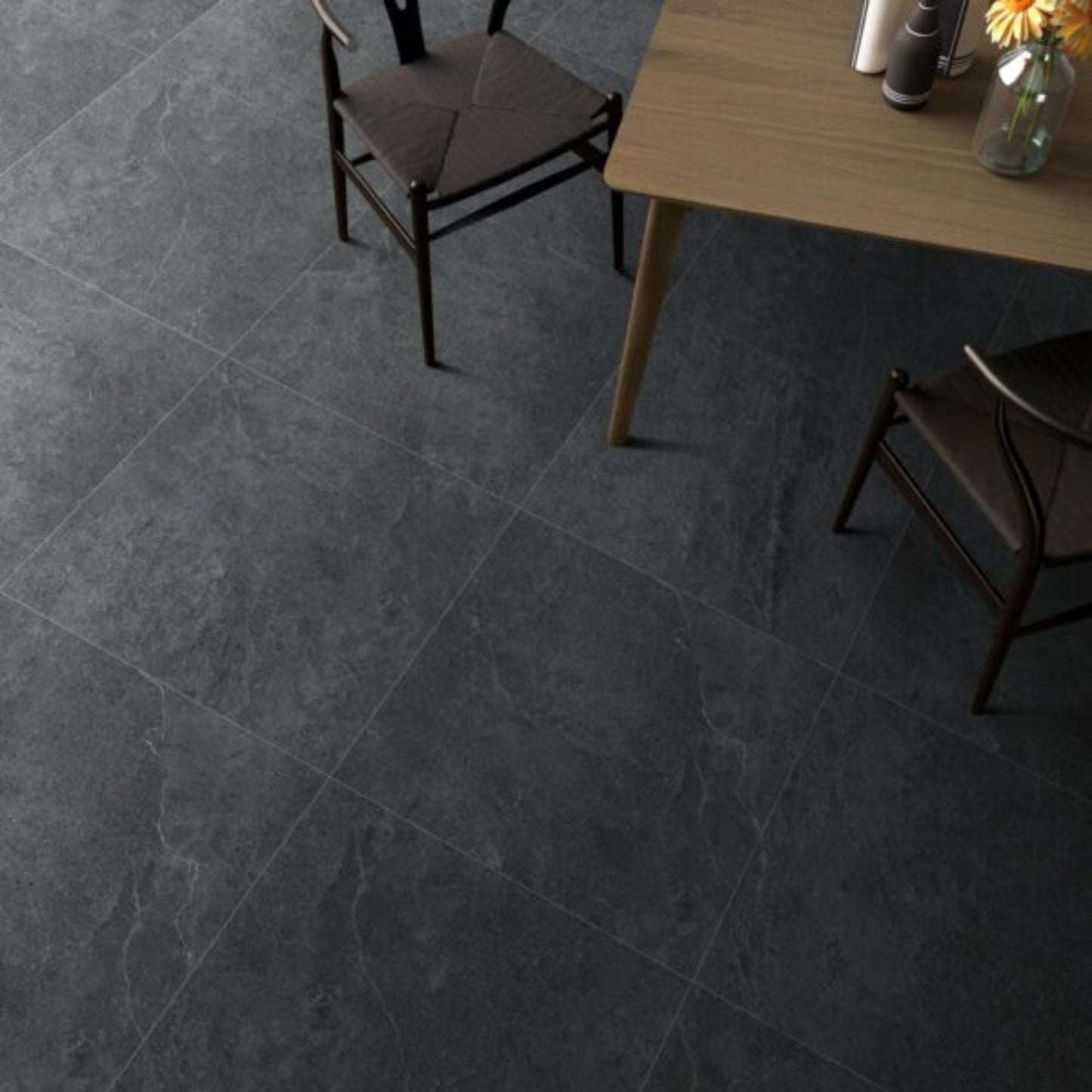 NORDEN STONE CHARCOAL INTERNAL MATTE TILES 600×600