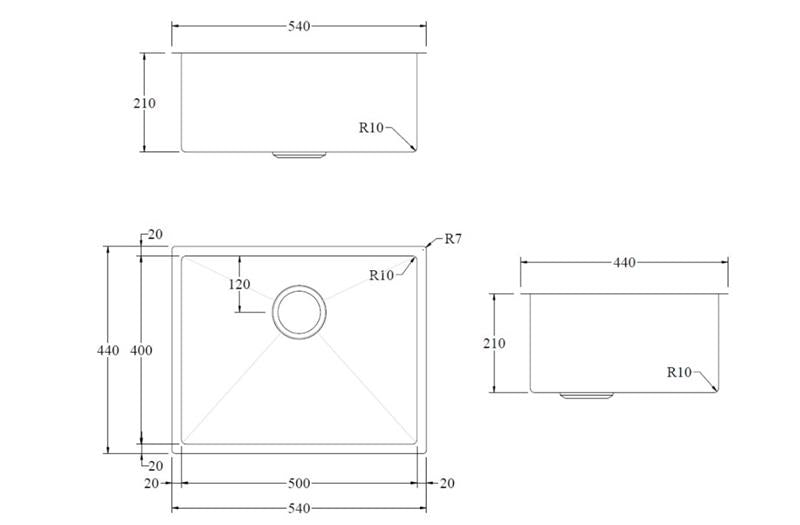 CODE SIERRA COMMERCIAL SINK 500x400 WHOLESALE