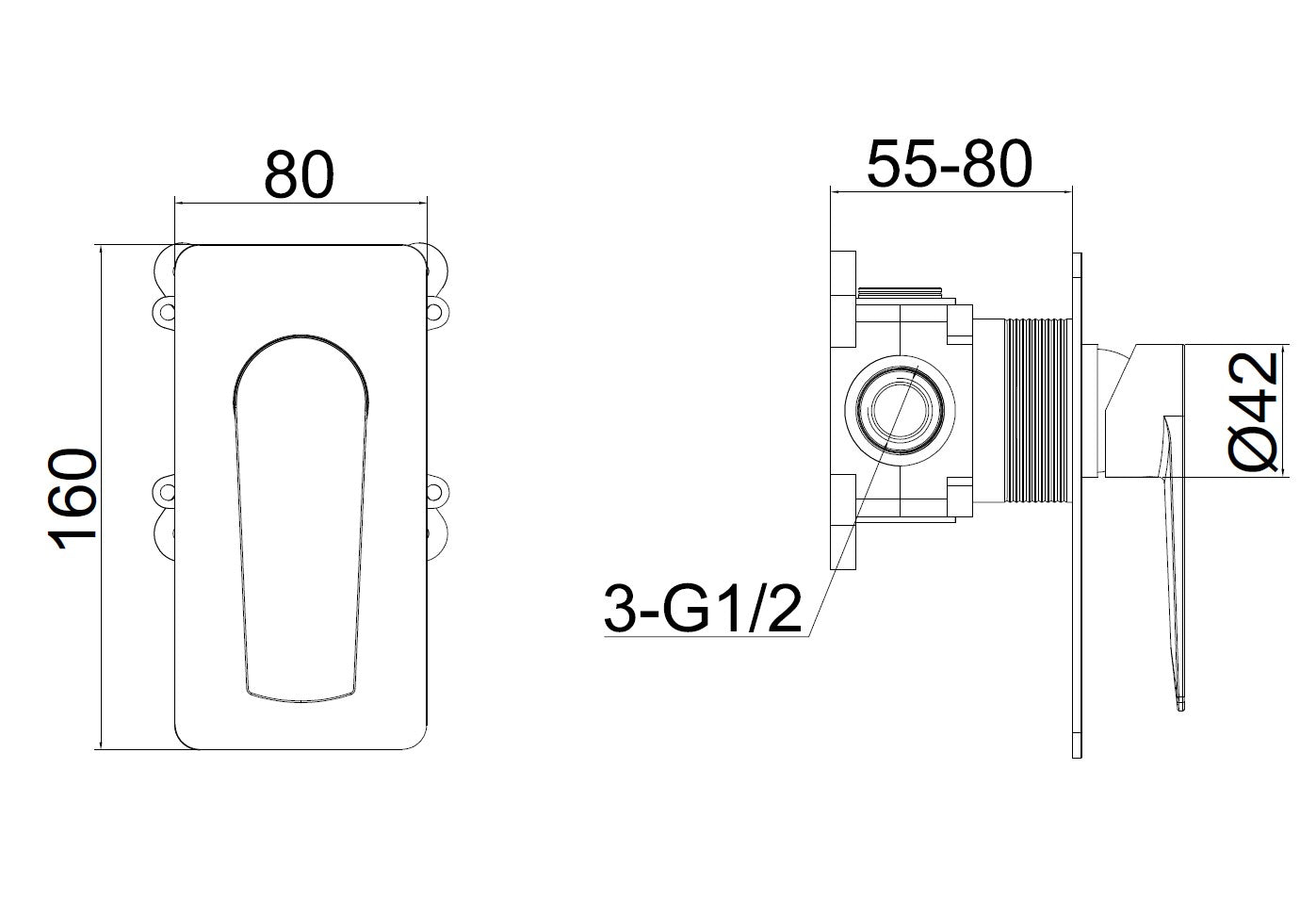 CODE PURE SHOWER MIXER - 5 COLOURS