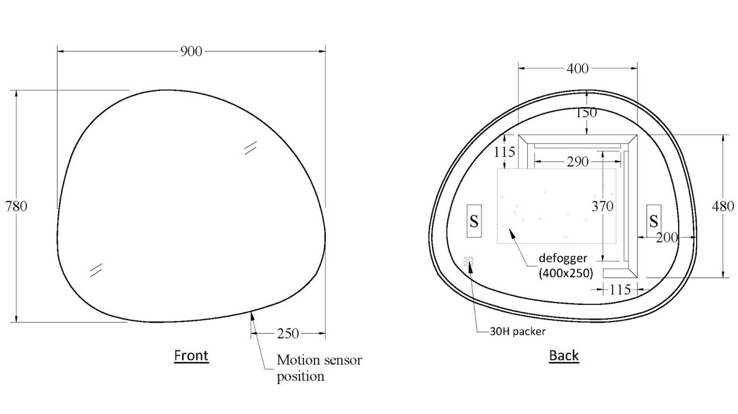 EURO POND 900 LED MIRROR