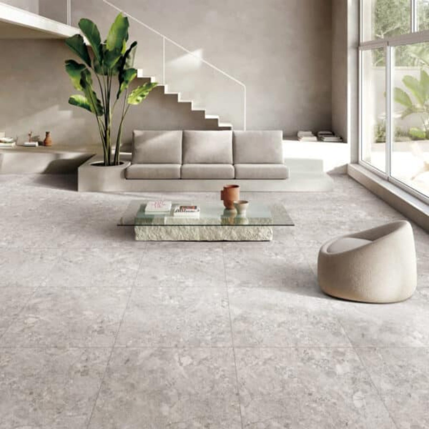 TRIBECCA LIGHT GREY MATTE INTERNAL TILES 600×600