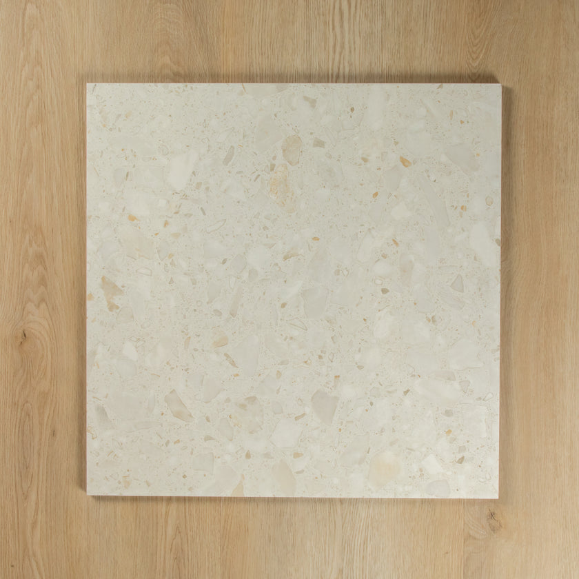 CLASSICO TERRAZZO STONE MARSHMALLOW IN OUT P2 P4 TILE 600X600