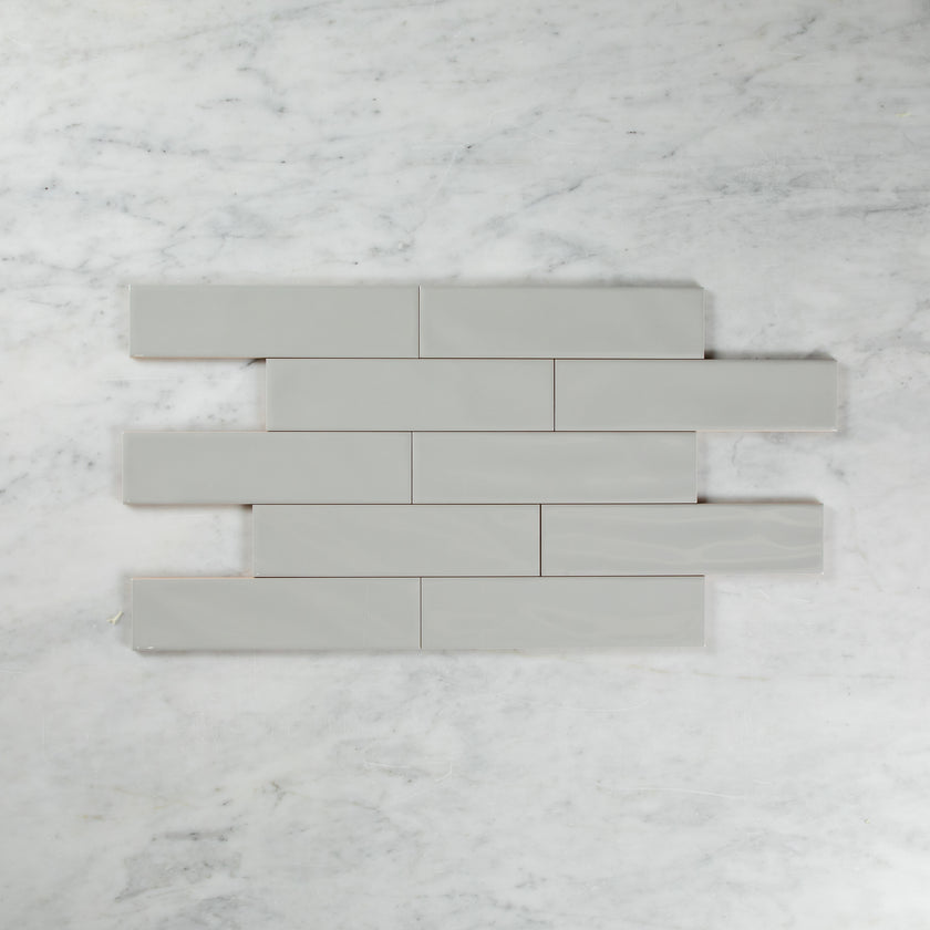 WAVE SUBWAY GREY GLOSS TILE 75×300