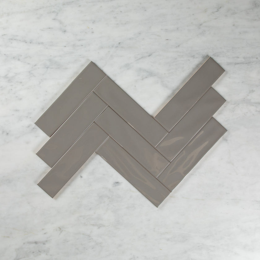 WAVE SUBWAY TAUPE GLOSS TILE 75×300