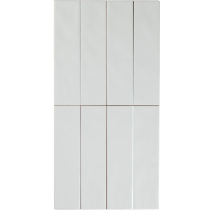 WAVE SUBWAY MATTE WHITE TILE 75×300