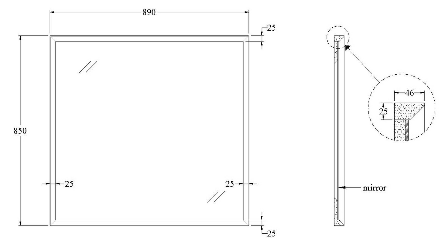 CODE FORM 890 FRAMED MIRROR RANGE WHOLESALE