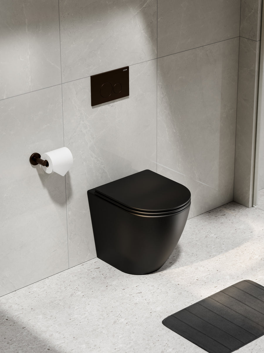 CODE FLOW TYPHOON INWALL TOILET SUITE | BRUSHED BRONZE BUTTON