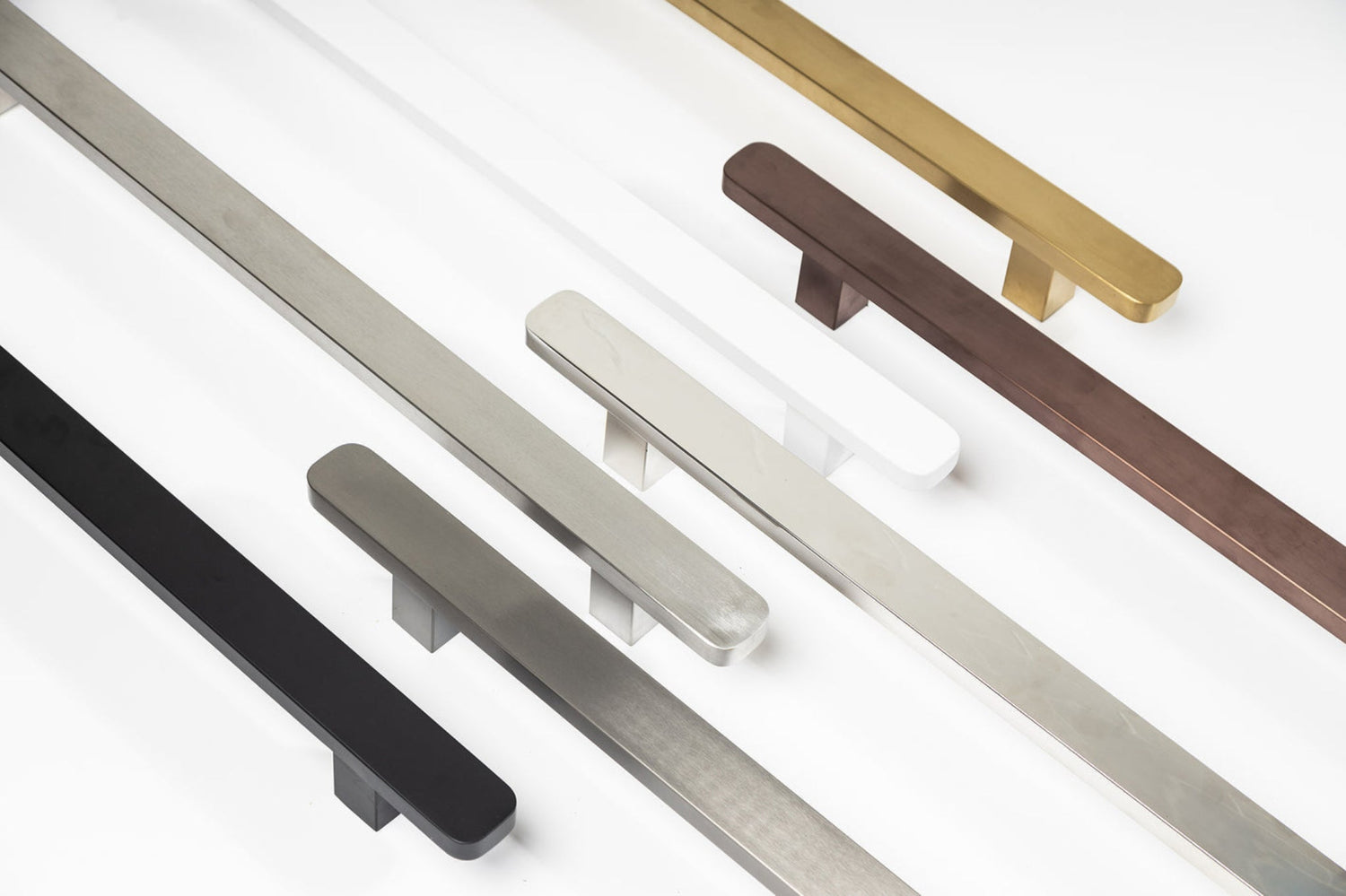 Heated Single Towel Rails.