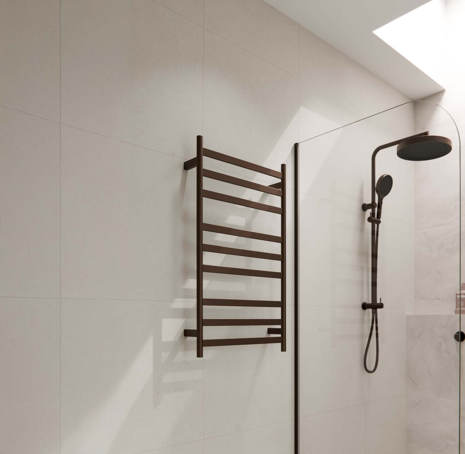 Heated Towel Ladders.