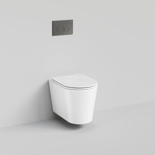 CODE PURE TYPHOON WALL HUNG TOILET SUITE | GUNMETAL BUTTON