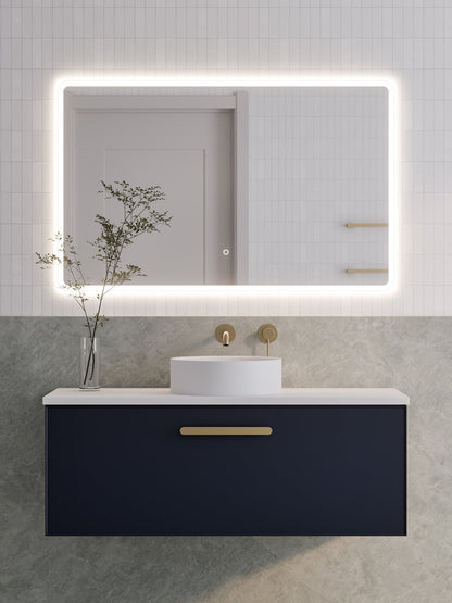 LINEARE 1200 AXEL SINGLE DRAWER VANITY - SOLID SLAB TOP